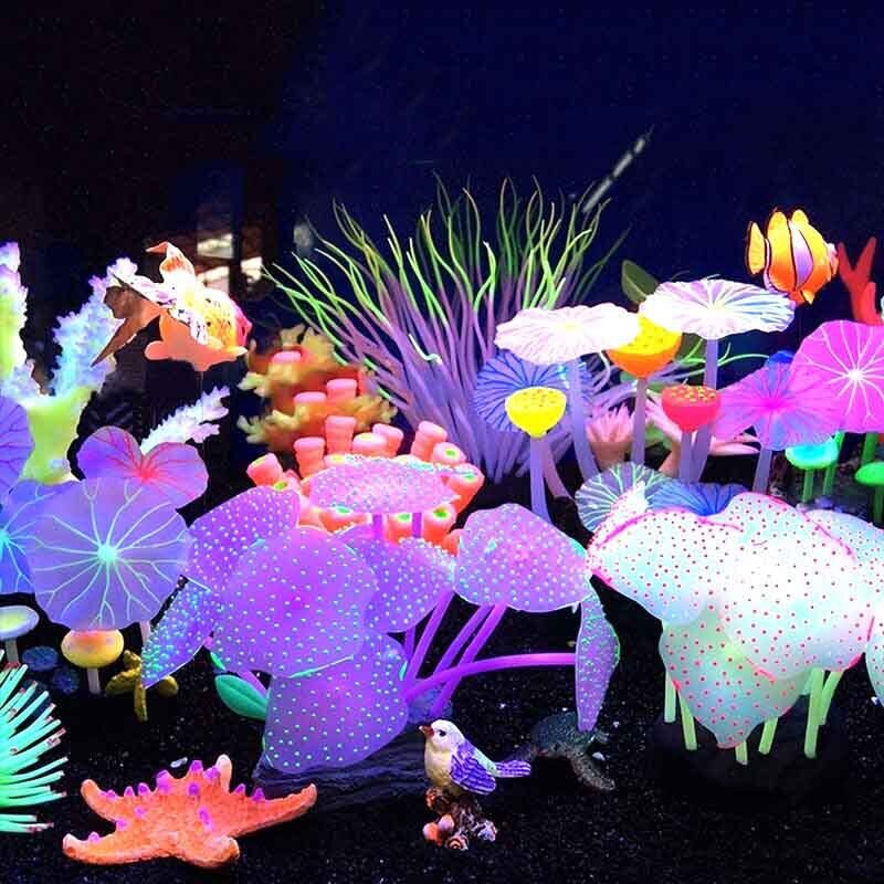 Live Plant Aquarium - Decoración Subacuática para Acuarios: Plantas Fluorescentes