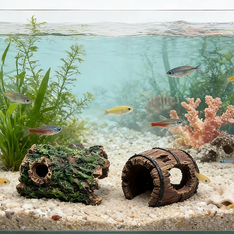 Aquarium Plant Substrate - 3 piezas de decoración de resina