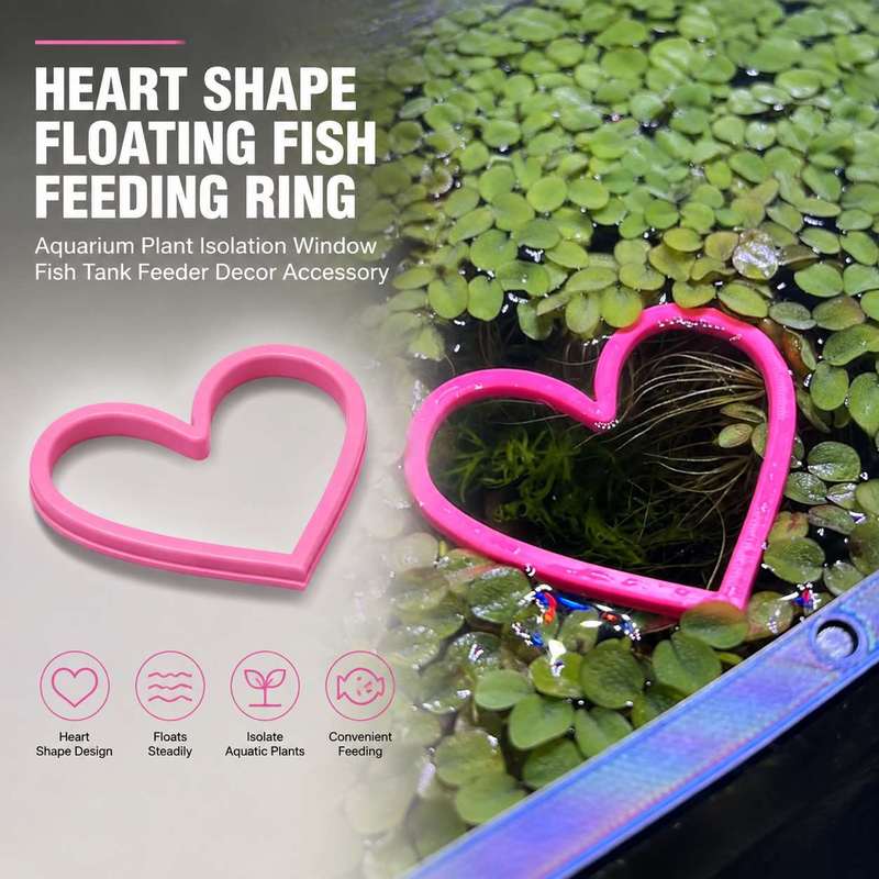 Aquarium Fertilizer - Anillo Flotante en Forma de Corazón