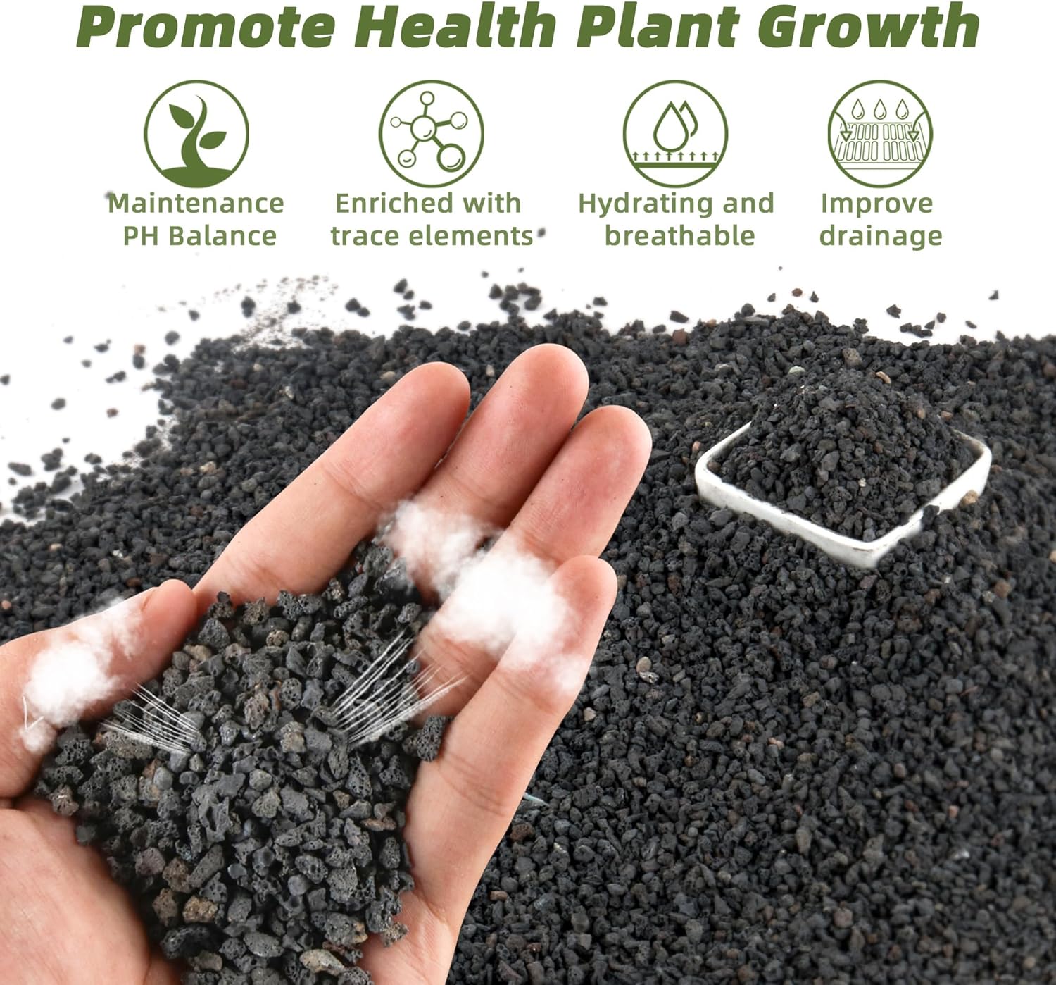Plant Aquarium Pot - 3 libras de material filtrante negro