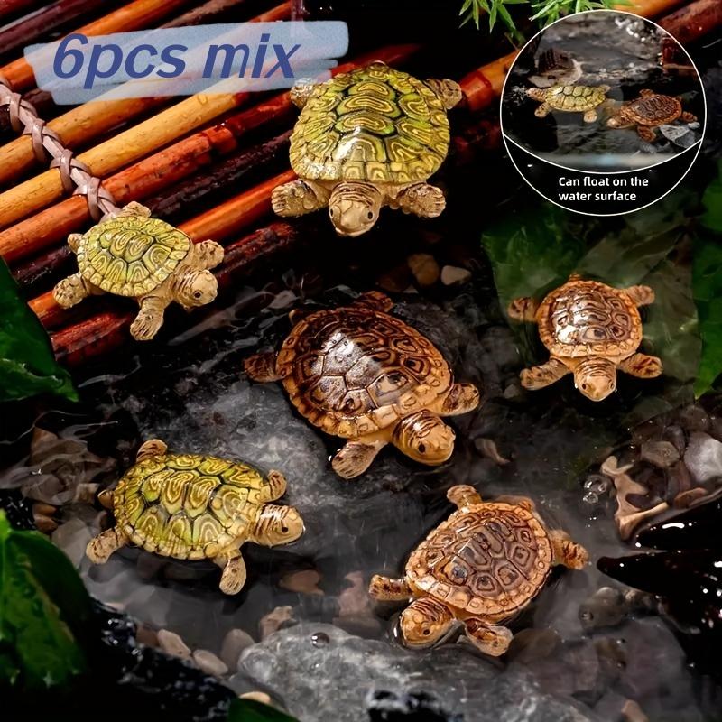 6 Mini Estatuas de Tortuga par - Aquarium Moss reseña y precio