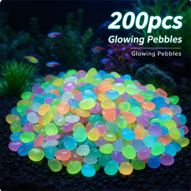 200 piezas de piedras luminosa - Plant Aquarium Pot reseña y precio