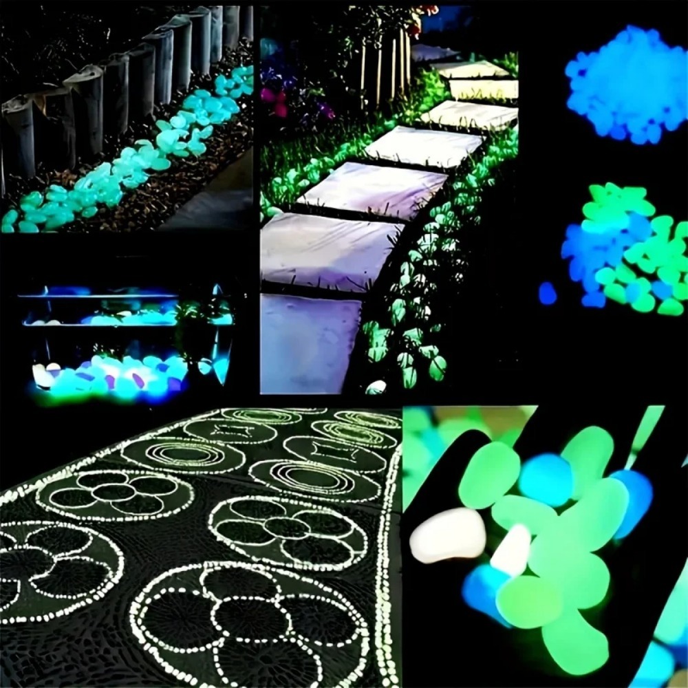 100 Uds. De guijarros que bril - Plant Aquarium Pot reseña y precio
