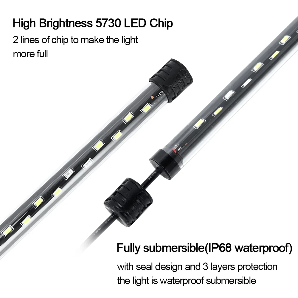 Luz LED para acuario de 58CM,  - Aquarium Plant Substrate reseña y precio