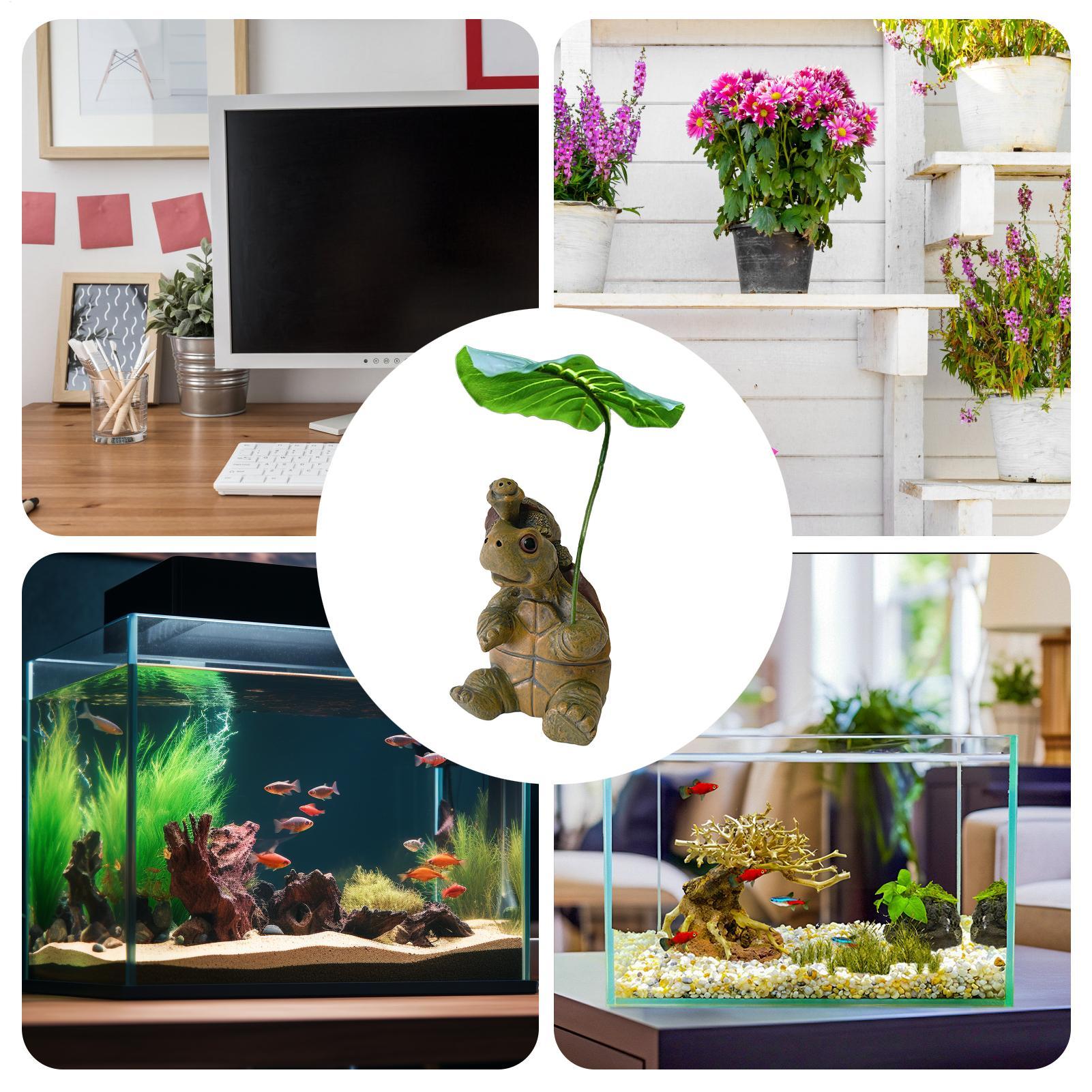 Figura de tortuga para decorac - Plant Aquarium Pot reseña y precio