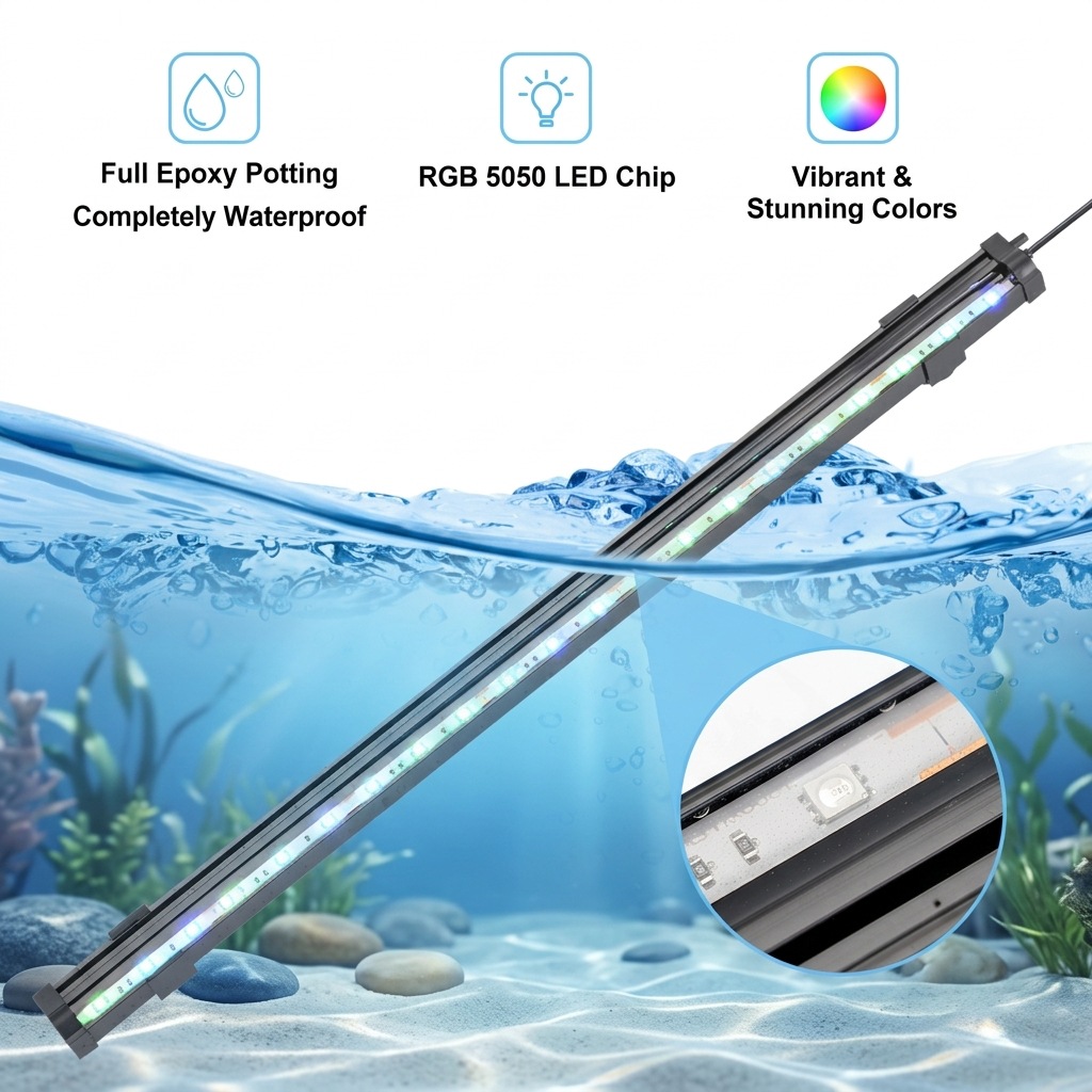 Lámpara LED USB para Acuario,  - Aquarium Plant Light reseña y precio
